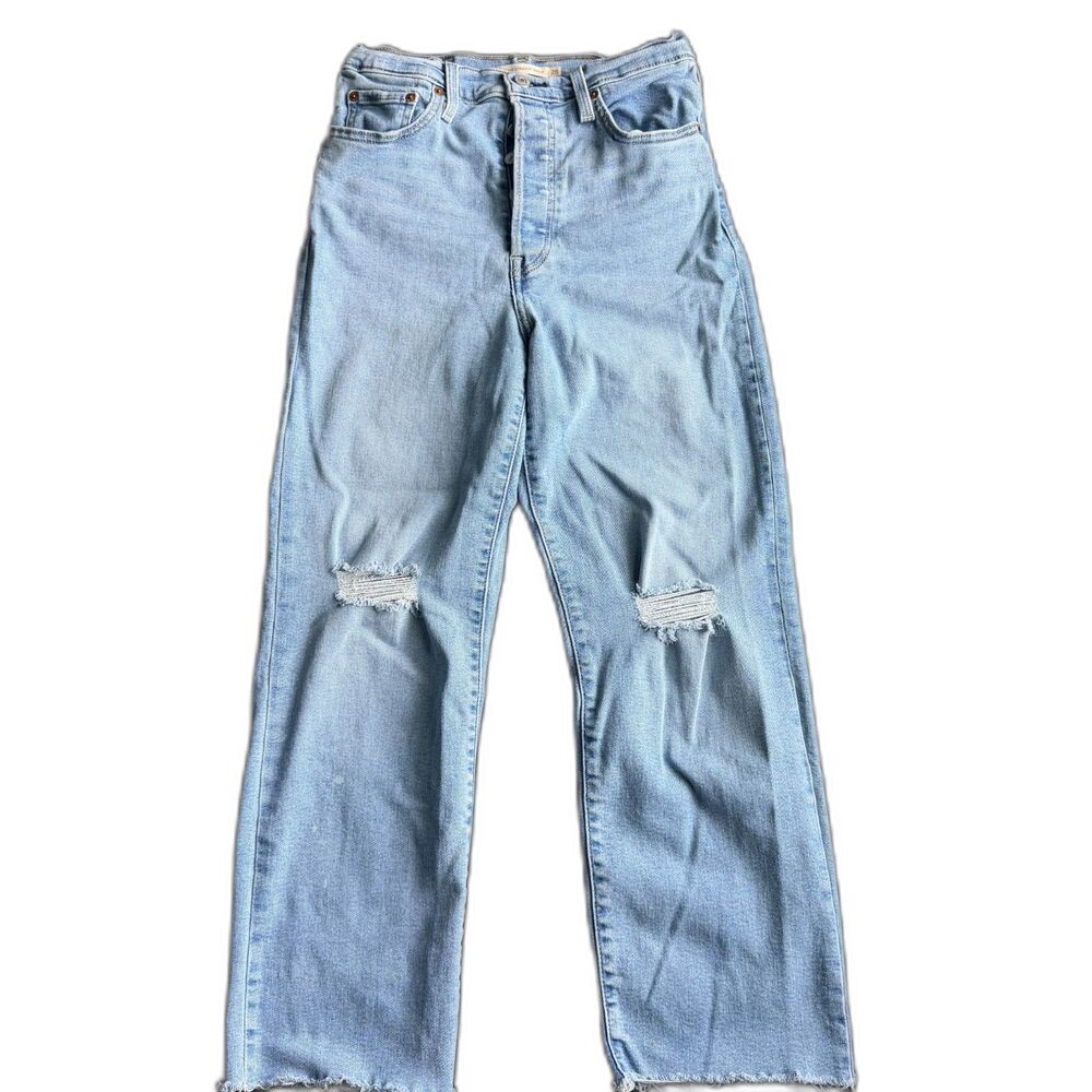 Levi’s Ribcage Straight Ankle Jeans Womens 28 / Medium Light Wash